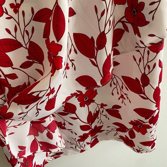 NWOT-Banana Republic red floral straight dress in size - 2 - Picture 5 of 6